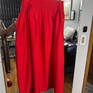 NWT Red Nine West Women's Skirt with smocked waist